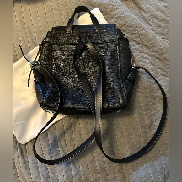 Women’s black leather Micheal Kors backpack purse main image 4